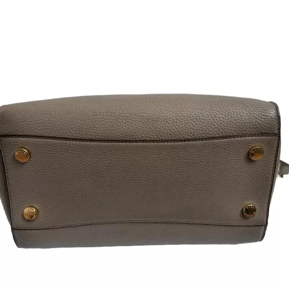 Michael Kors Handbag Tote Taupe Satchel Leather Tote ShoulderBag Purse Crossbody